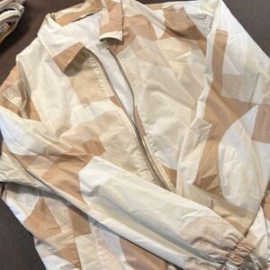 Zara Cream and White Jacket